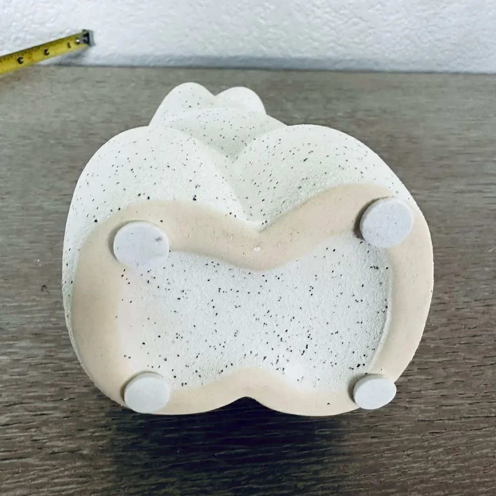 Ceramic Speckled Textured Woman Torso Figure Vase